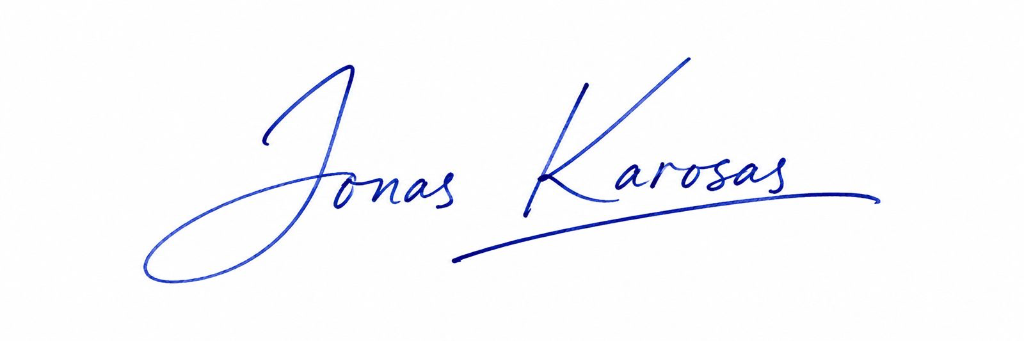 Jonas Karosas Signature
